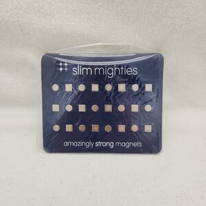 Magnets Slim Mighties Strong Heavy Duty .25" X .04" Three by Three 24 Per Pack